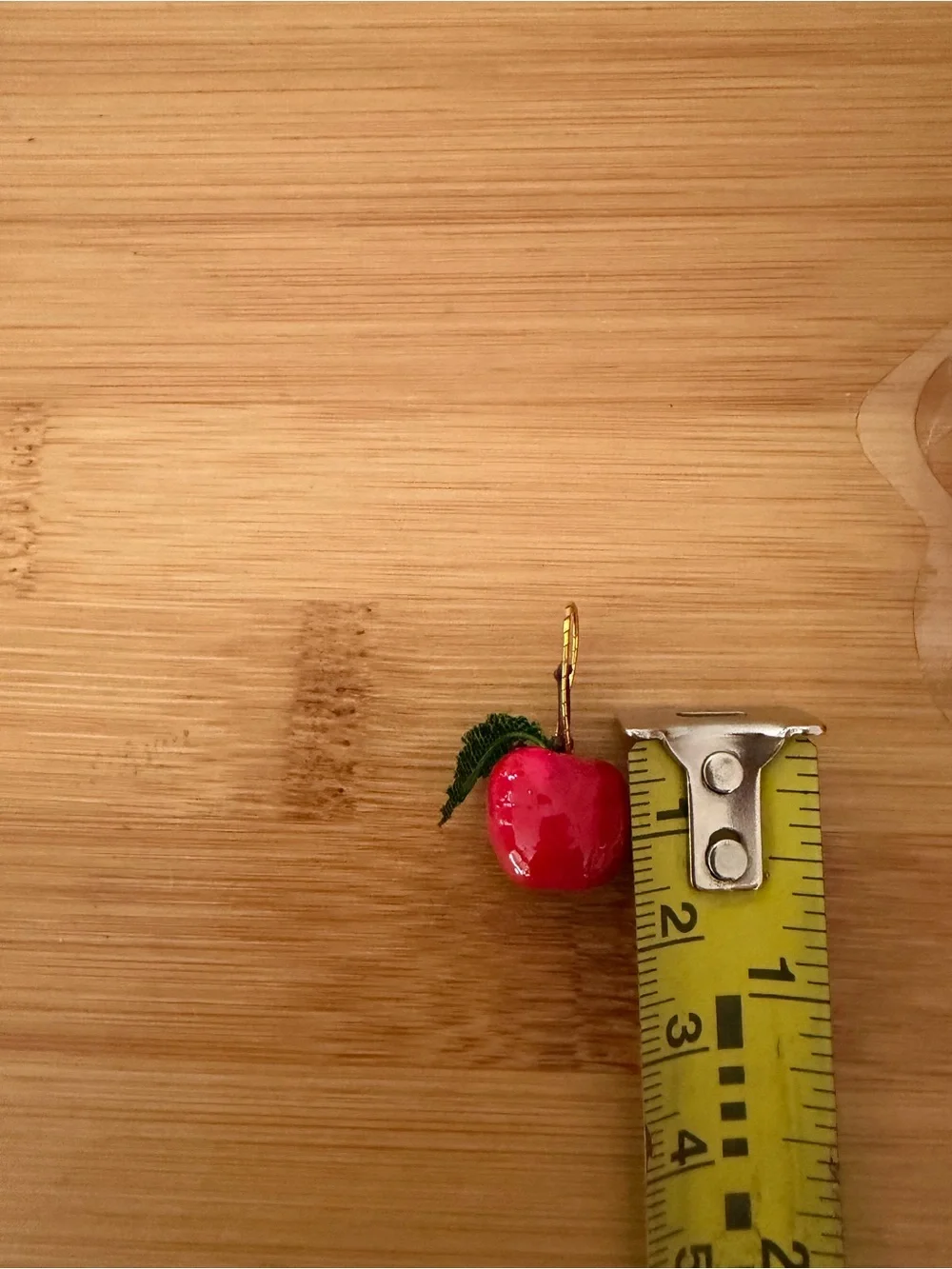 Vintage Miniature Red Apple 15mm. Set of 8 Made in Taiwan Dollhouse Accessories